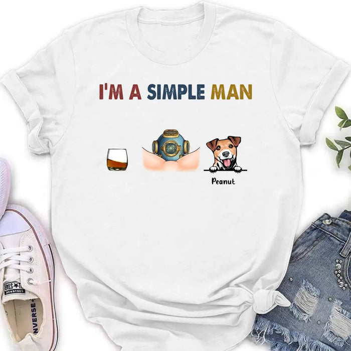 Custom Personalized Funny T-shirt - I'm A Simple Man