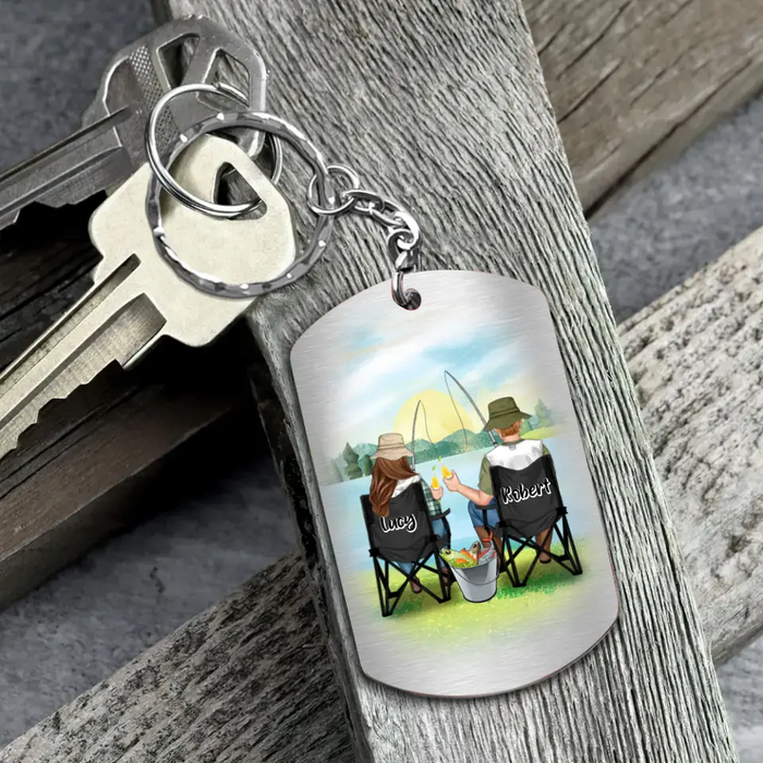 Custom Personalized Fishing Couple Aluminum Keychain - Gift Idea For Couple/Fishing Lovers - You Are The Greatest Catch Of My Life