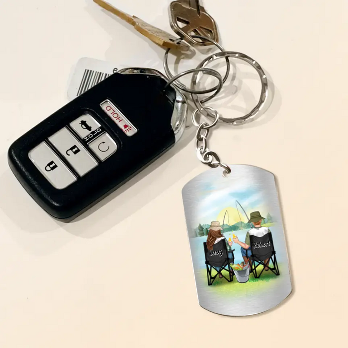 Custom Personalized Fishing Couple Aluminum Keychain - Gift Idea For Couple/Fishing Lovers - You Are The Greatest Catch Of My Life