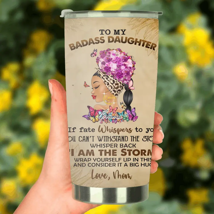 Custom Personalized To My Badass Daughter Tumbler - Gift Idea For Daughter From Mom/ Dad