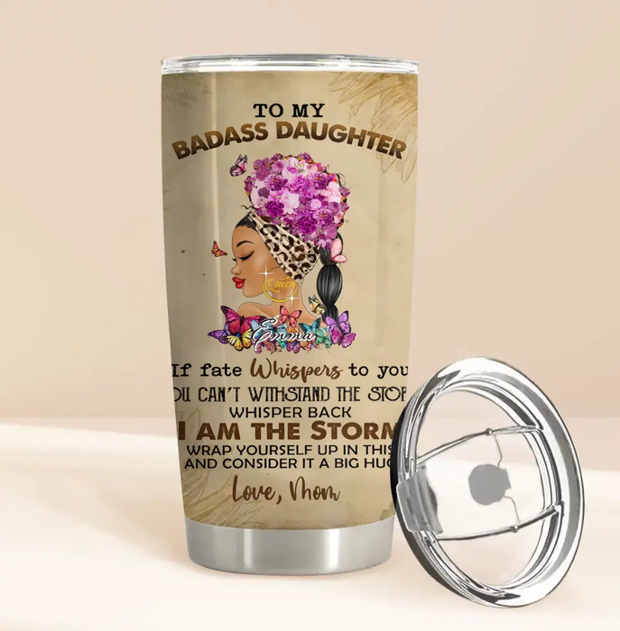 Custom Personalized To My Badass Daughter Tumbler - Gift Idea For Daughter From Mom/ Dad