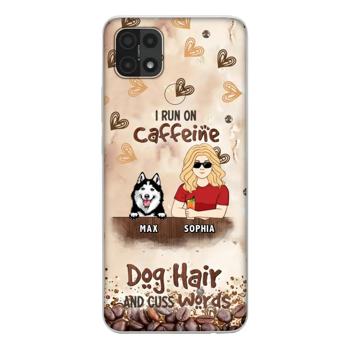 Personalized Pet Phone Case - Gift Idea For Dog/Cat/Horse Lovers - I Run On Caffeine Dog Hair And Cuss Words - Case For Oppo/Xiaomi/Huawei