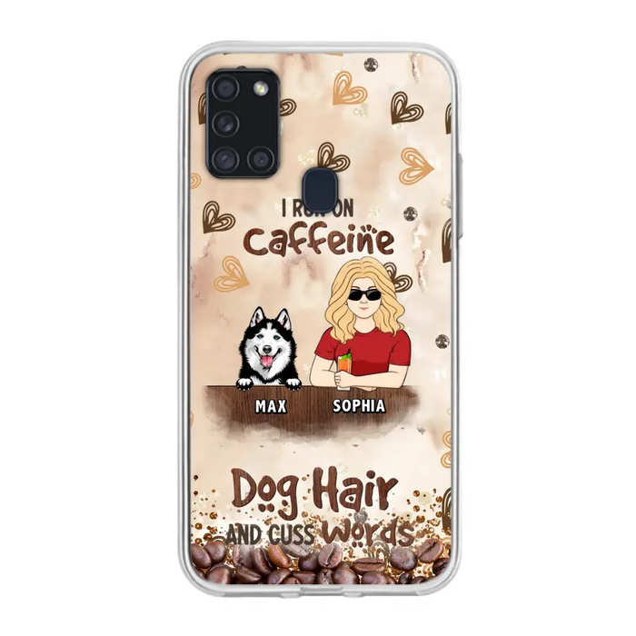 Personalized Pet Phone Case - Gift Idea For Dog/Cat/Horse Lovers - I Run On Caffeine Dog Hair And Cuss Words - Case For iPhone/Samsung