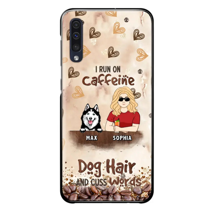 Personalized Pet Phone Case - Gift Idea For Dog/Cat/Horse Lovers - I Run On Caffeine Dog Hair And Cuss Words - Case For iPhone/Samsung