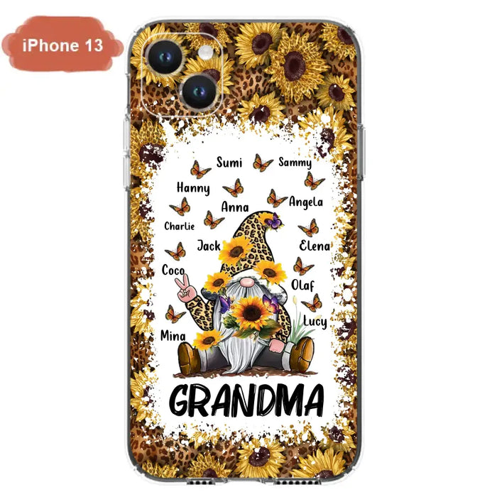 Personalized Sunflower Grandma Phone Case - Gift Idea For Grandma - Up to 12 Kids - Case For iPhone/Samsung