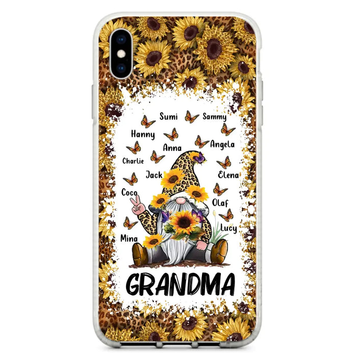 Personalized Sunflower Grandma Phone Case - Gift Idea For Grandma - Up to 12 Kids - Case For iPhone/Samsung