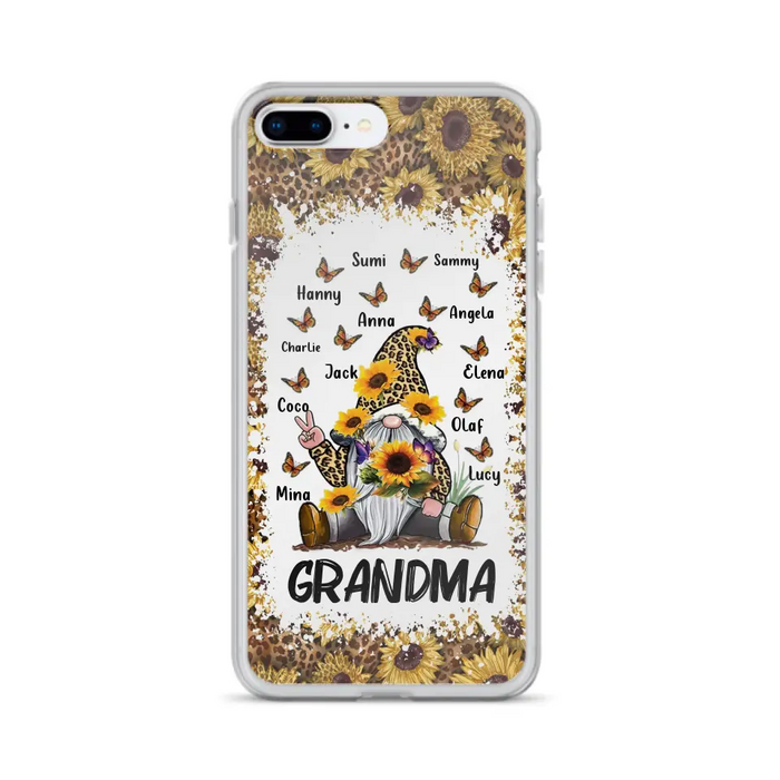 Personalized Sunflower Grandma Phone Case - Gift Idea For Grandma - Up to 12 Kids - Case For iPhone/Samsung