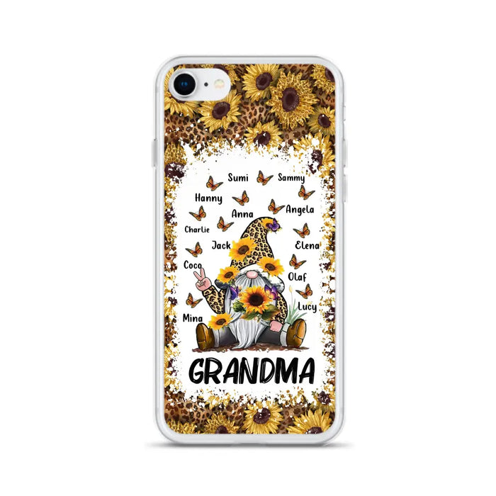 Personalized Sunflower Grandma Phone Case - Gift Idea For Grandma - Up to 12 Kids - Case For iPhone/Samsung