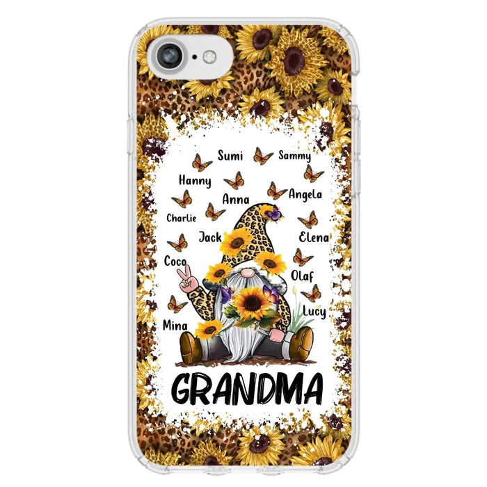 Personalized Sunflower Grandma Phone Case - Gift Idea For Grandma - Up to 12 Kids - Case For iPhone/Samsung