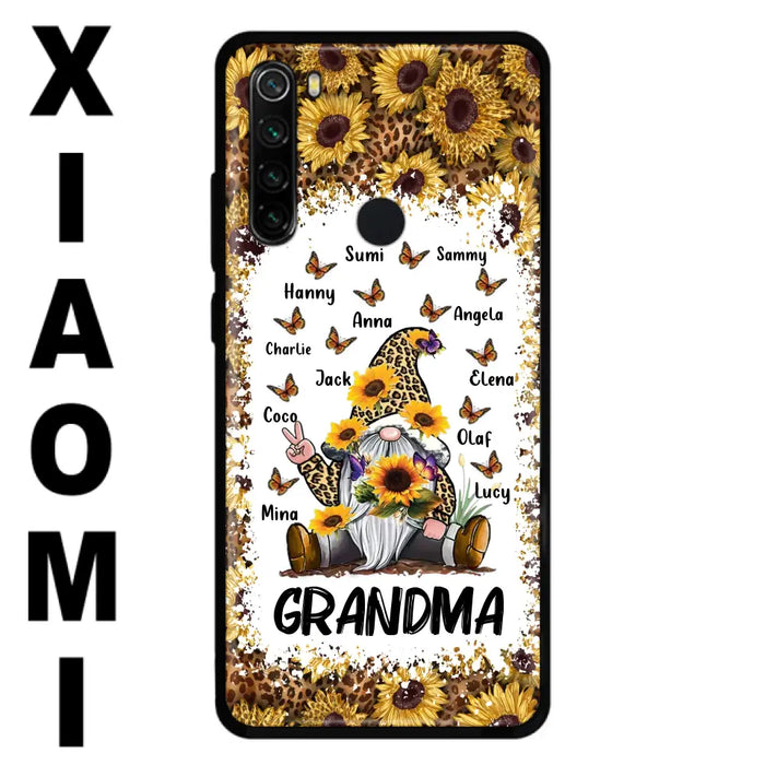 Personalized Sunflower Grandma Phone Case - Gift Idea For Grandma - Up to 12 Kids - Case For Oppo/Xiaomi/Huawei