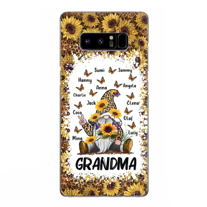 Personalized Sunflower Grandma Phone Case - Gift Idea For Grandma - Up to 12 Kids - Case For iPhone/Samsung