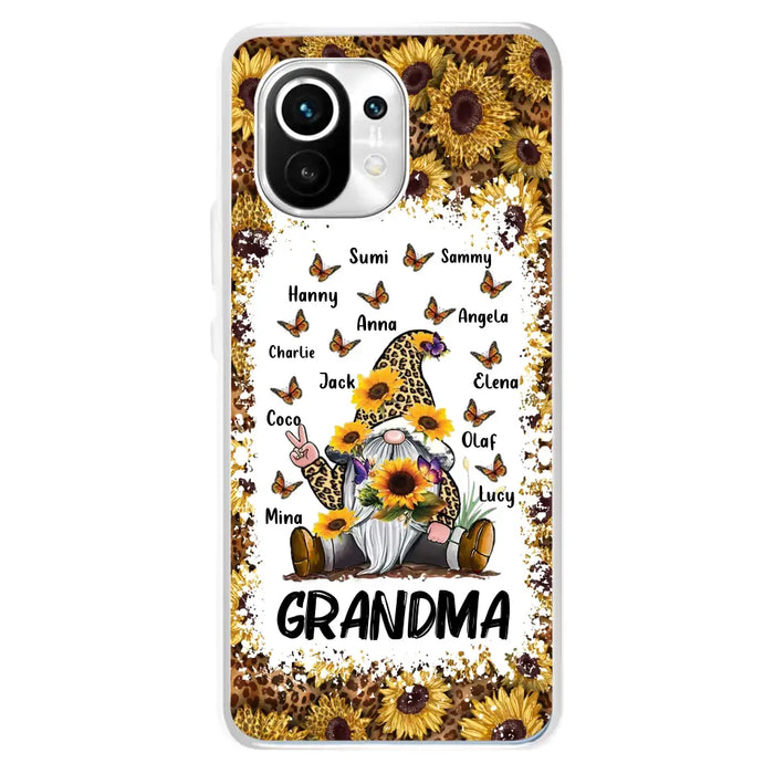 Personalized Sunflower Grandma Phone Case - Gift Idea For Grandma - Up to 12 Kids - Case For Oppo/Xiaomi/Huawei