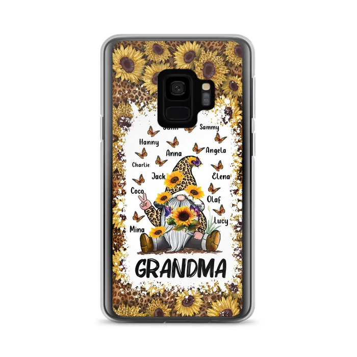 Personalized Sunflower Grandma Phone Case - Gift Idea For Grandma - Up to 12 Kids - Case For iPhone/Samsung