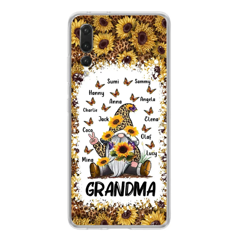 Personalized Sunflower Grandma Phone Case - Gift Idea For Grandma - Up to 12 Kids - Case For Oppo/Xiaomi/Huawei
