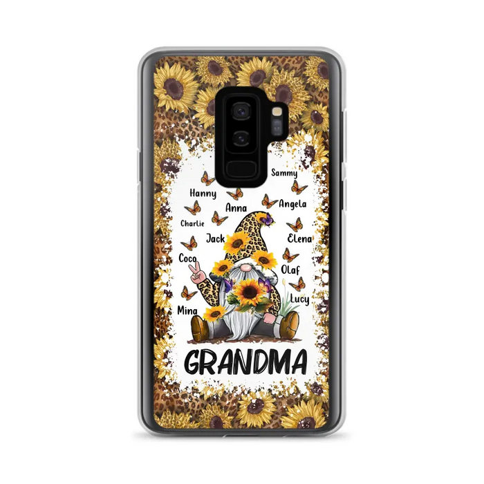 Personalized Sunflower Grandma Phone Case - Gift Idea For Grandma - Up to 12 Kids - Case For iPhone/Samsung