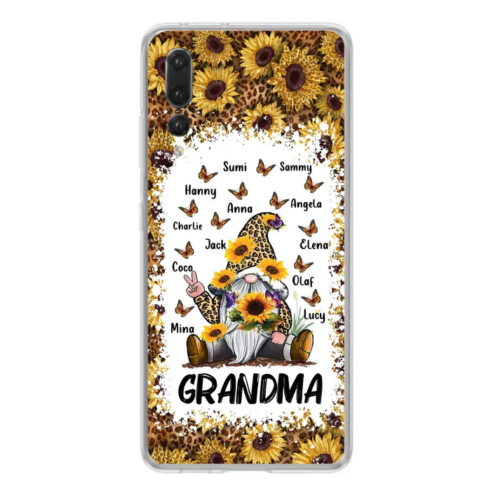 Personalized Sunflower Grandma Phone Case - Gift Idea For Grandma - Up to 12 Kids - Case For Oppo/Xiaomi/Huawei