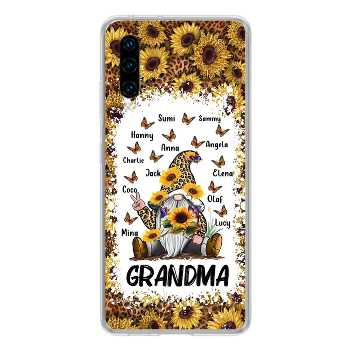 Personalized Sunflower Grandma Phone Case - Gift Idea For Grandma - Up to 12 Kids - Case For Oppo/Xiaomi/Huawei