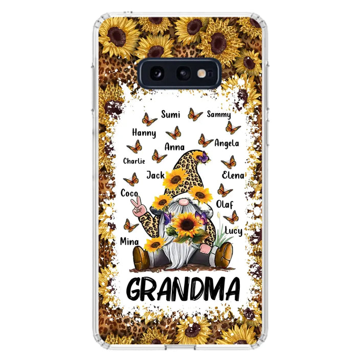 Personalized Sunflower Grandma Phone Case - Gift Idea For Grandma - Up to 12 Kids - Case For iPhone/Samsung