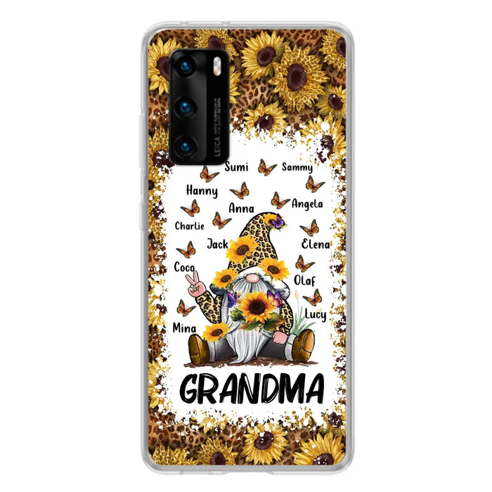 Personalized Sunflower Grandma Phone Case - Gift Idea For Grandma - Up to 12 Kids - Case For Oppo/Xiaomi/Huawei