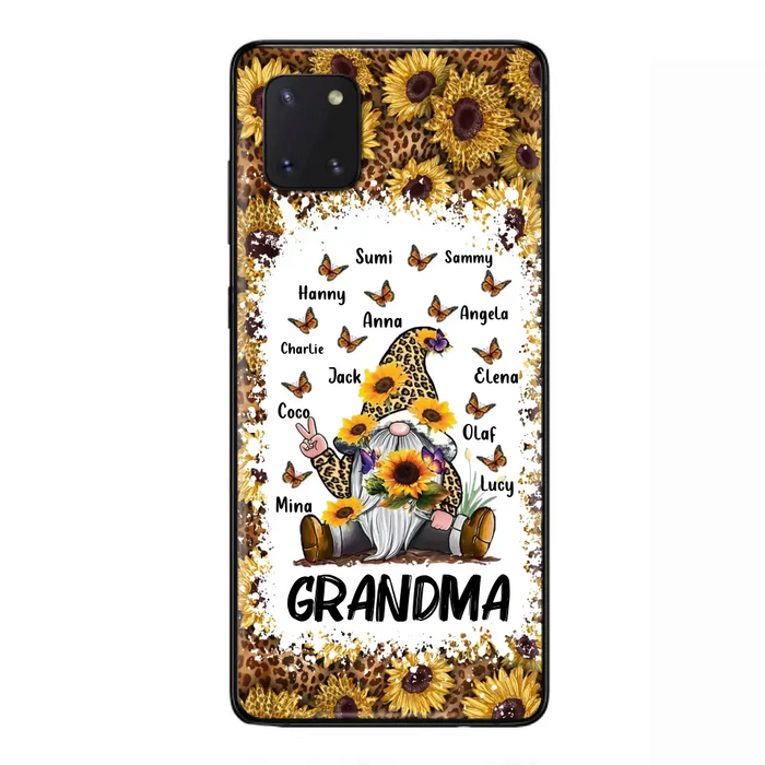 Personalized Sunflower Grandma Phone Case - Gift Idea For Grandma - Up to 12 Kids - Case For iPhone/Samsung