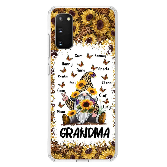 Personalized Sunflower Grandma Phone Case - Gift Idea For Grandma - Up to 12 Kids - Case For iPhone/Samsung