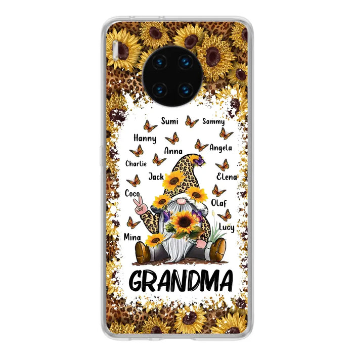 Personalized Sunflower Grandma Phone Case - Gift Idea For Grandma - Up to 12 Kids - Case For Oppo/Xiaomi/Huawei