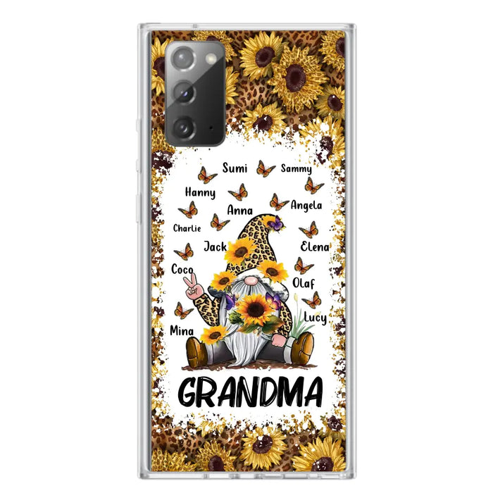 Personalized Sunflower Grandma Phone Case - Gift Idea For Grandma - Up to 12 Kids - Case For iPhone/Samsung