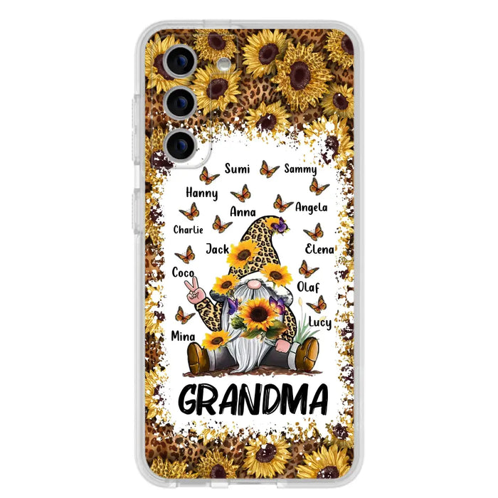 Personalized Sunflower Grandma Phone Case - Gift Idea For Grandma - Up to 12 Kids - Case For iPhone/Samsung