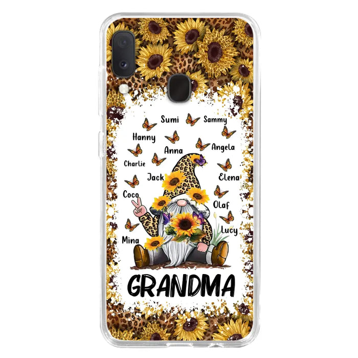 Personalized Sunflower Grandma Phone Case - Gift Idea For Grandma - Up to 12 Kids - Case For iPhone/Samsung