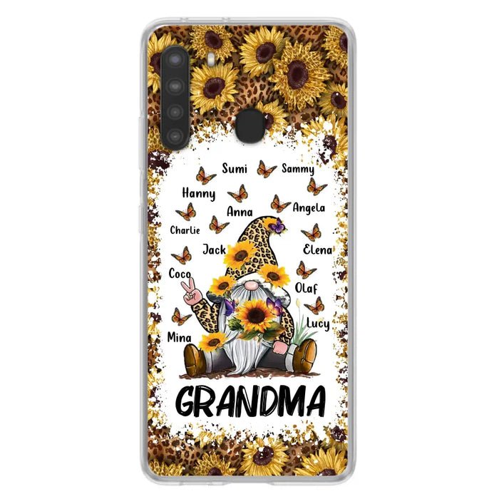 Personalized Sunflower Grandma Phone Case - Gift Idea For Grandma - Up to 12 Kids - Case For iPhone/Samsung