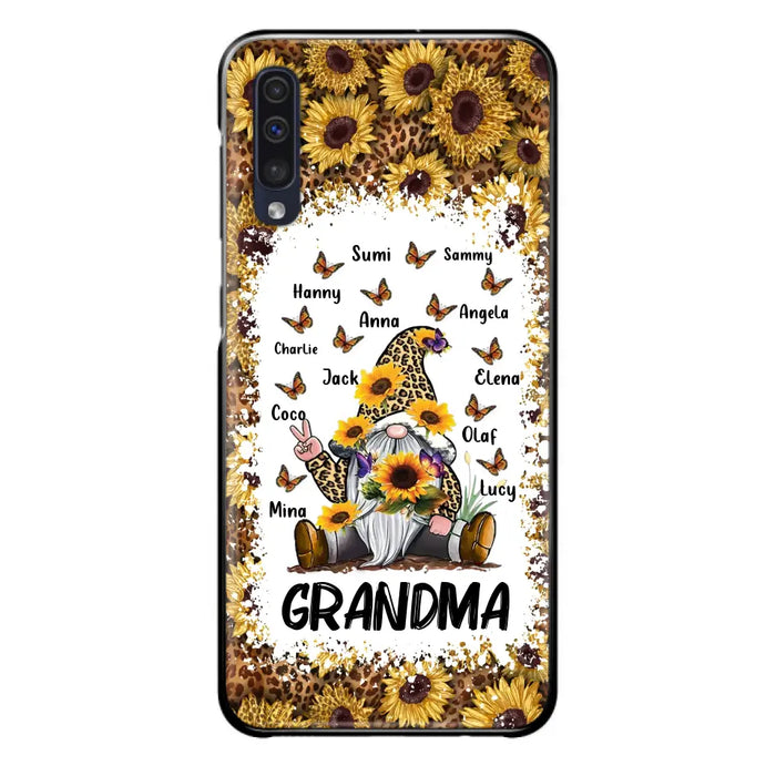 Personalized Sunflower Grandma Phone Case - Gift Idea For Grandma - Up to 12 Kids - Case For iPhone/Samsung