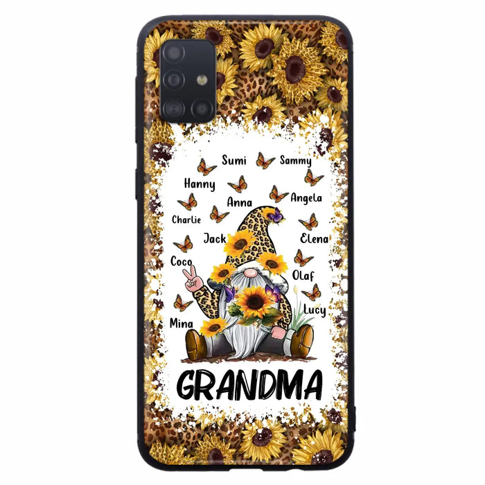 Personalized Sunflower Grandma Phone Case - Gift Idea For Grandma - Up to 12 Kids - Case For iPhone/Samsung