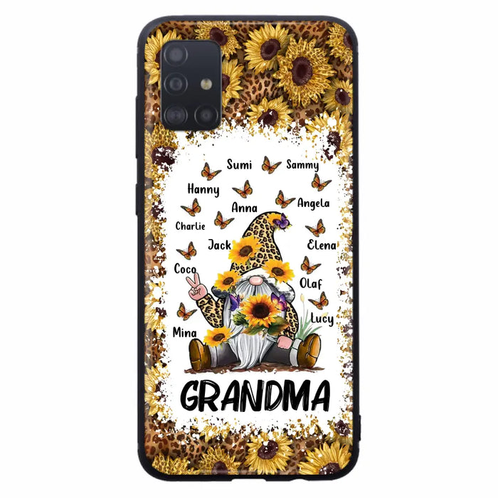 Personalized Sunflower Grandma Phone Case - Gift Idea For Grandma - Up to 12 Kids - Case For iPhone/Samsung