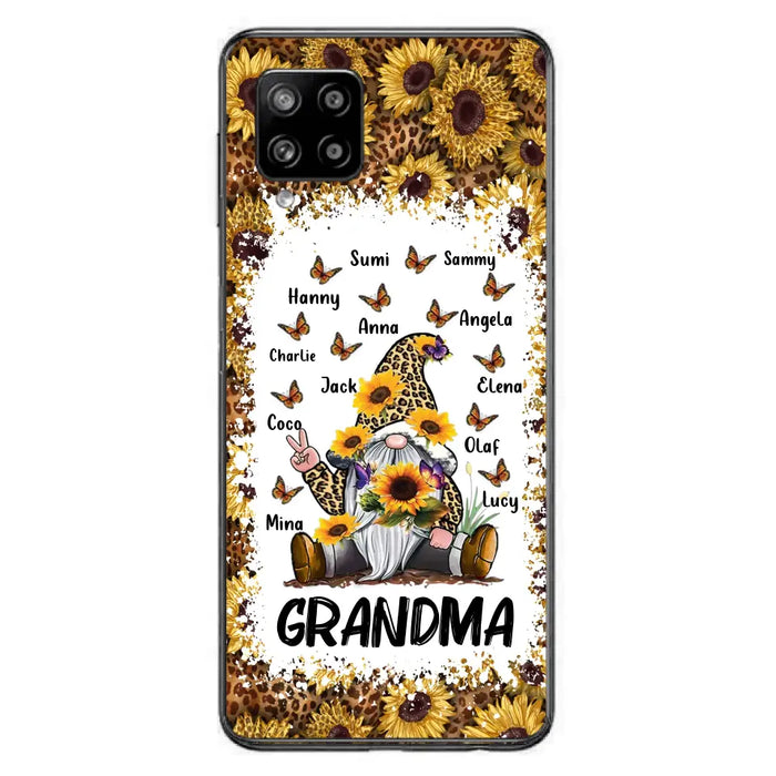 Personalized Sunflower Grandma Phone Case - Gift Idea For Grandma - Up to 12 Kids - Case For iPhone/Samsung