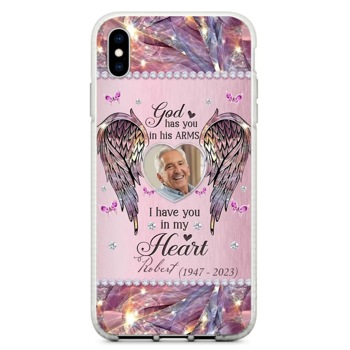 Custom Personalized Memorial Phone Case - Memorial Gift Idea For Family - Case For iPhone/Samsung - God Has You In His Arms