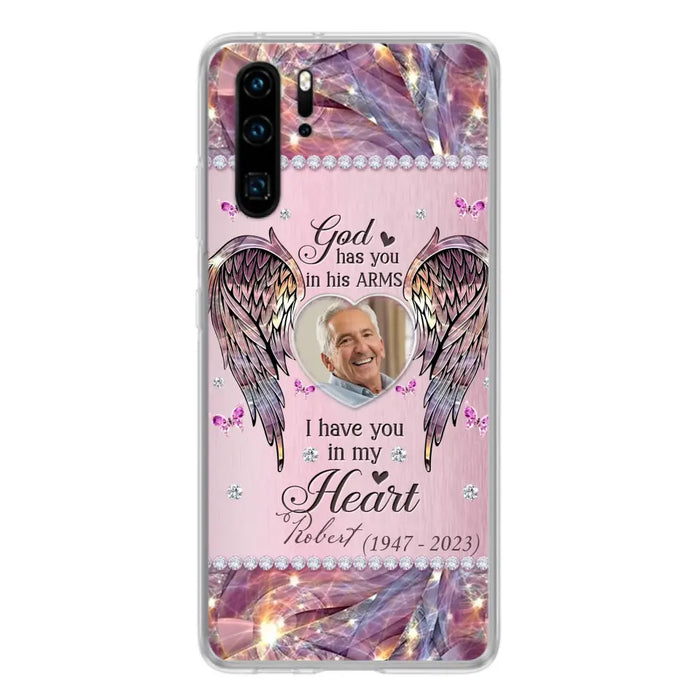 Custom Personalized Memorial Phone Case - Memorial Gift Idea For Family - Case For Oppo/Xiaomi/Huawei - God Has You In His Arms