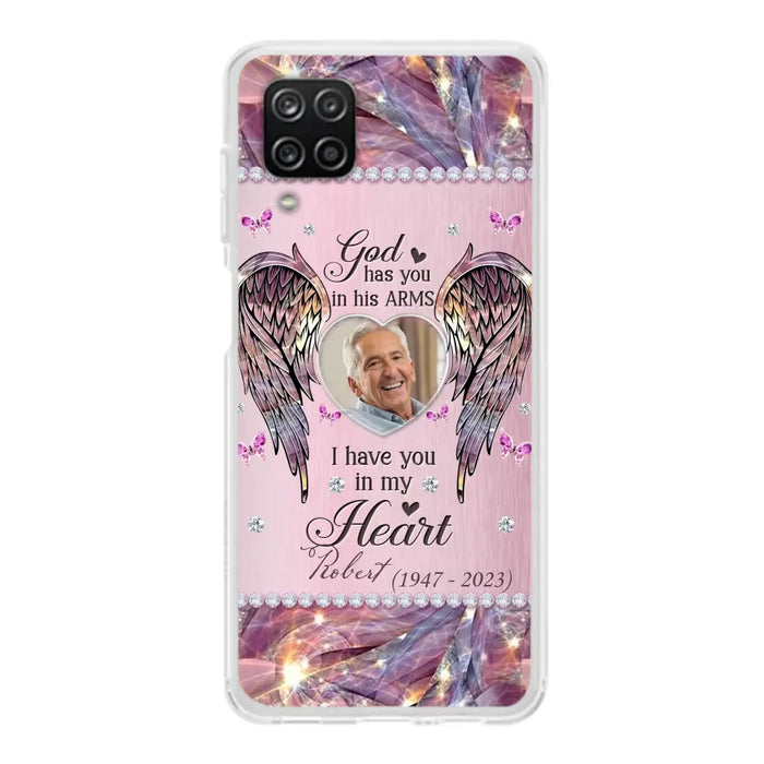 Custom Personalized Memorial Phone Case - Memorial Gift Idea For Family - Case For iPhone/Samsung - God Has You In His Arms