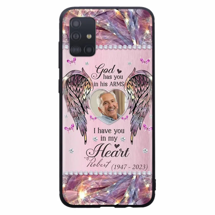 Custom Personalized Memorial Phone Case - Memorial Gift Idea For Family - Case For iPhone/Samsung - God Has You In His Arms