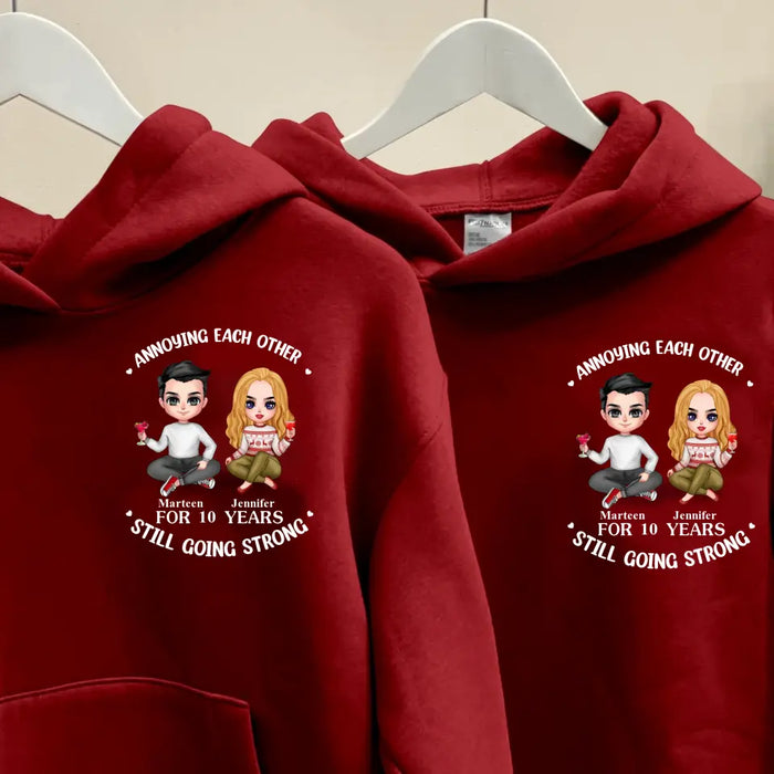 Custom Personalized Couple Hoodie - Valentine's Day Gift Idea for Couple - Annoying Each Other & Still Going Strong