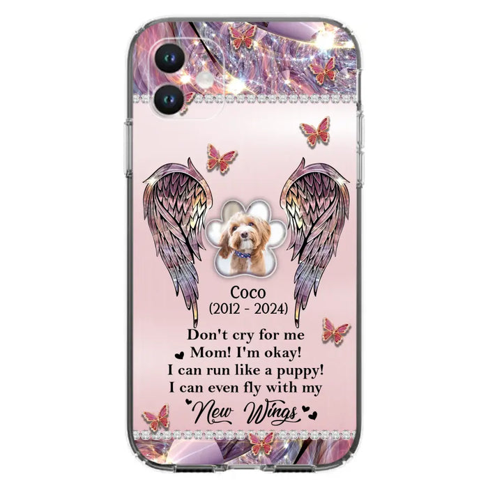 Personalized Memorial Phone Case - Upload Photo - Memorial Gift Idea For Dog Lover - Don't Cry For Me - Case For iPhone/Samsung