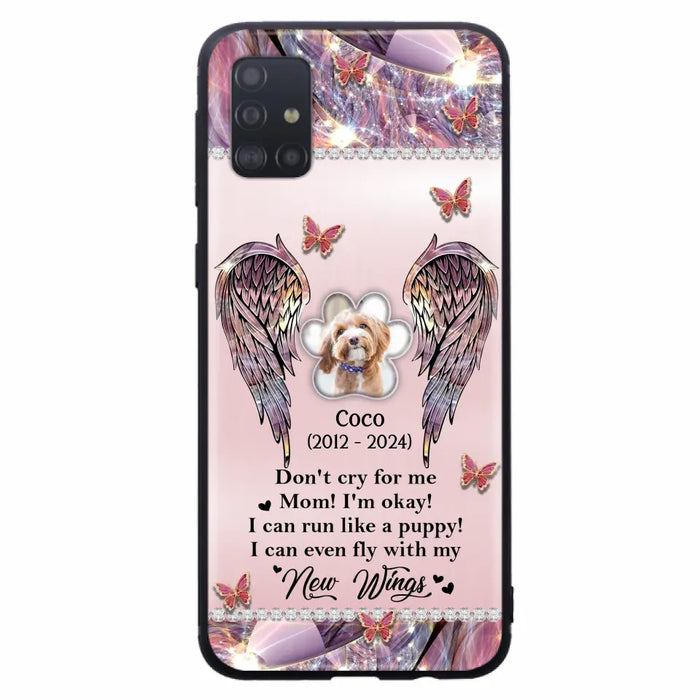 Personalized Memorial Phone Case - Upload Photo - Memorial Gift Idea For Dog Lover - Don't Cry For Me - Case For iPhone/Samsung