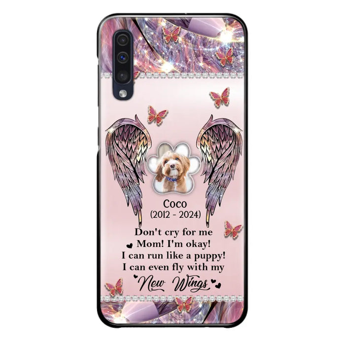 Personalized Memorial Phone Case - Upload Photo - Memorial Gift Idea For Dog Lover - Don't Cry For Me - Case For iPhone/Samsung