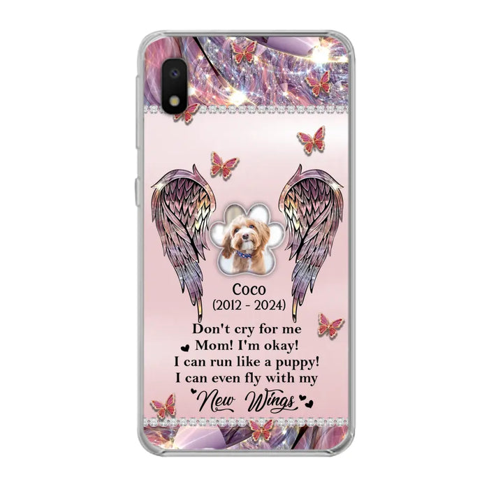 Personalized Memorial Phone Case - Upload Photo - Memorial Gift Idea For Dog Lover - Don't Cry For Me - Case For iPhone/Samsung