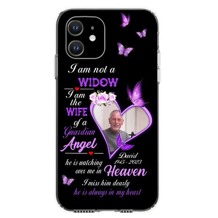 Custom Personalized Memorial Phone Case - Memorial Gift Idea For Family - Case For iPhone/Samsung - I Am Not A Widow