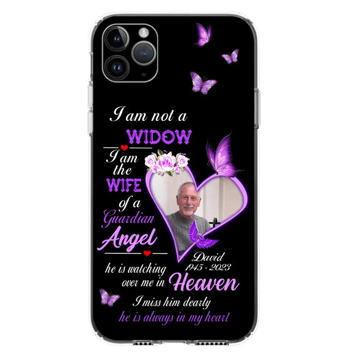 Custom Personalized Memorial Phone Case - Memorial Gift Idea For Family - Case For iPhone/Samsung - I Am Not A Widow