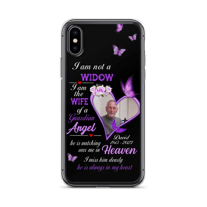 Custom Personalized Memorial Phone Case - Memorial Gift Idea For Family - Case For iPhone/Samsung - I Am Not A Widow