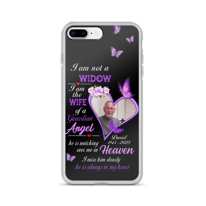 Custom Personalized Memorial Phone Case - Memorial Gift Idea For Family - Case For iPhone/Samsung - I Am Not A Widow