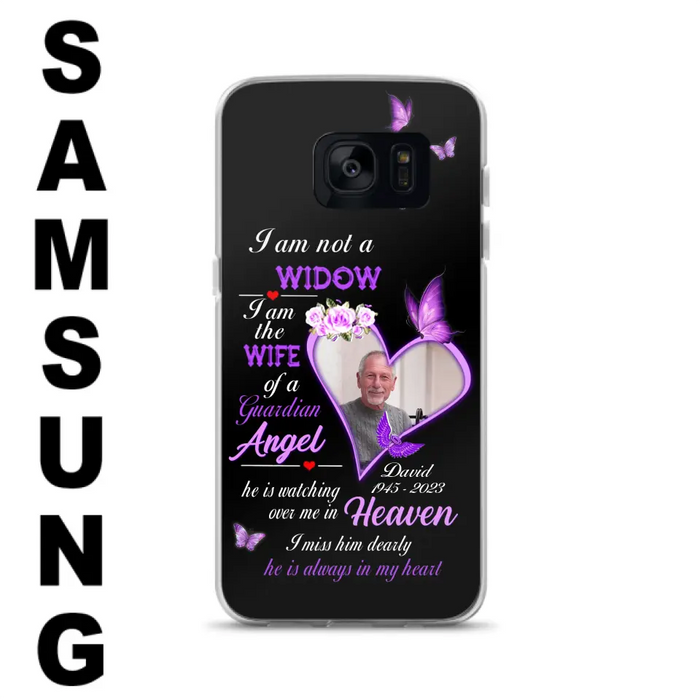 Custom Personalized Memorial Phone Case - Memorial Gift Idea For Family - Case For iPhone/Samsung - I Am Not A Widow