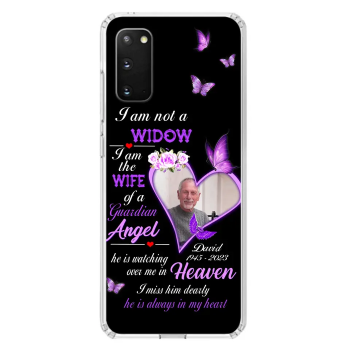 Custom Personalized Memorial Phone Case - Memorial Gift Idea For Family - Case For iPhone/Samsung - I Am Not A Widow