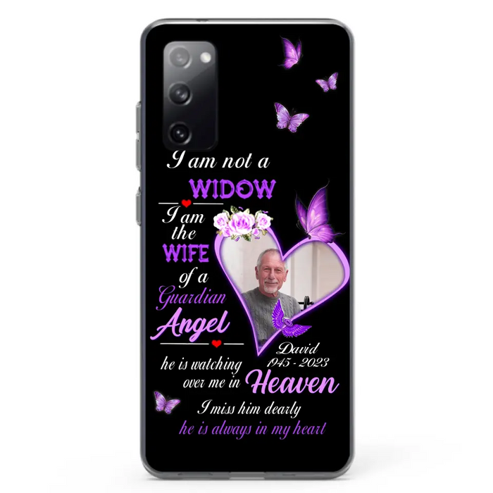 Custom Personalized Memorial Phone Case - Memorial Gift Idea For Family - Case For iPhone/Samsung - I Am Not A Widow